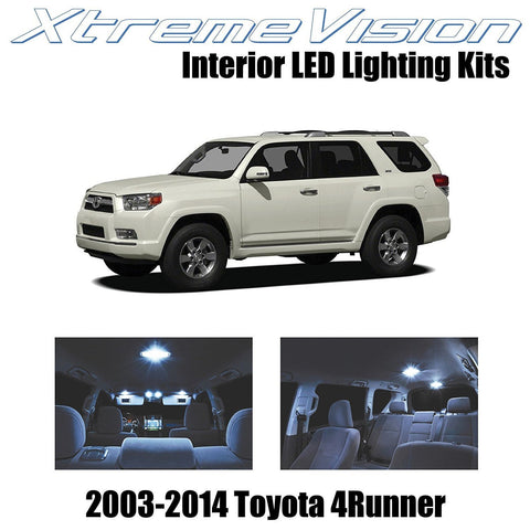 XtremeVision LED for Toyota 4Runner 2003-2014 (12 Pieces) Cool White Premium Interior LED Kit Package + Installation Tool