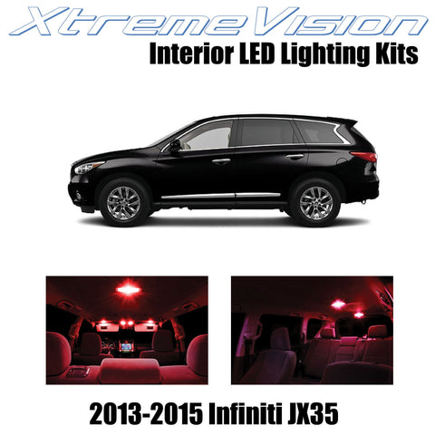 XtremeVision Interior LED for Infiniti JX35 2013-2015 (11 Pieces) Red Interior L