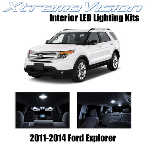 XtremeVision Interior LED for Ford Explorer 2011-2014 (6 Pieces) Pure White Inte
