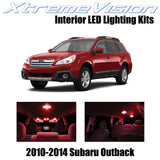 XtremeVision Interior LED for Subaru Outback 2010-2014 (6 Pieces) Red Interior L