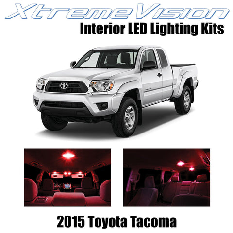 XtremeVision Interior LED for Toyota Tacoma 2015+ (7 Pieces) Red Interior LED Ki