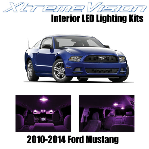 XtremeVision Interior LED for Ford Mustang 2010-2014 (5 Pieces) Pink Interior LE