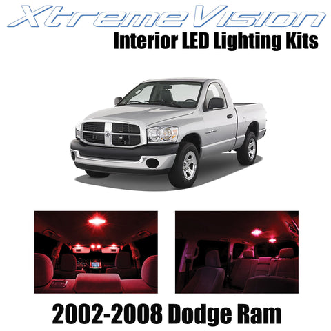 XtremeVision Interior LED for Dodge Ram 2002-2008 (10 Pieces) Red Interior LED K
