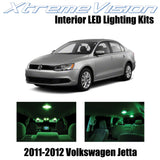 XtremeVision Interior LED for Volkswagen Jetta Golf 2011-2012 (12 Pieces) Green