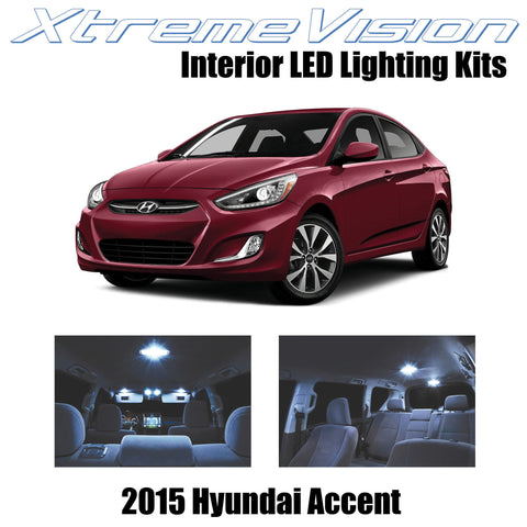 XtremeVision Interior LED for Hyundai Accent 2015+ (6 Pieces) Cool White Interio