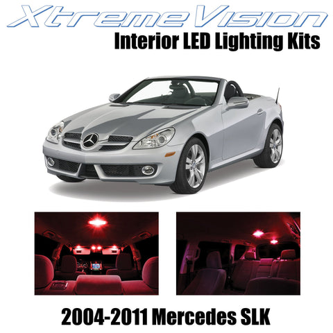 XtremeVision Interior LED for Mercedes SLK 2004-2011 (10 Pieces) Red Interior LE