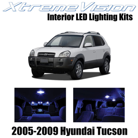 XtremeVision Interior LED for Hyundai Tuscon 2005-2009 (6 Pieces) Blue Interior