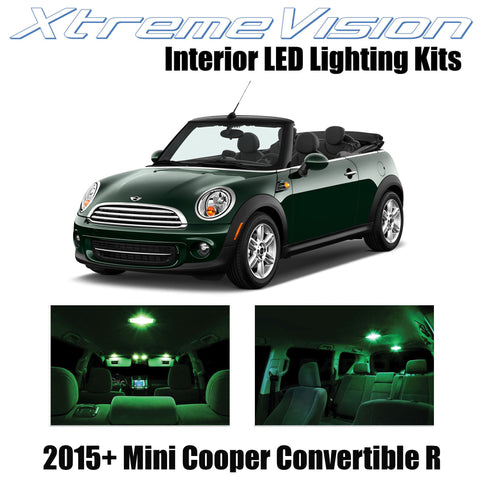 XtremeVision Interior LED for Mini Cooper Convertible R 2015+ (10 Pieces) Green