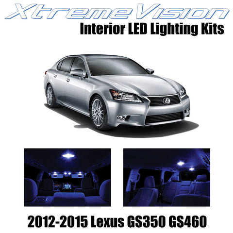 XtremeVision Interior LED for Lexus GS350 GS460 350 460 2012-2015 (7 Pieces) Blu
