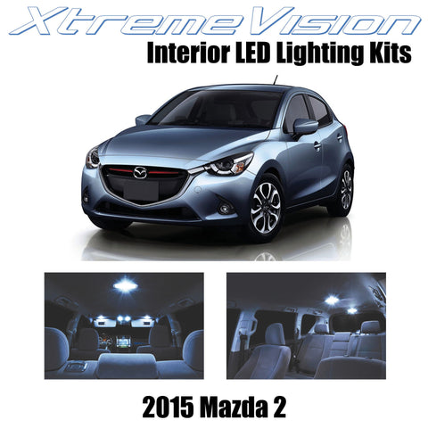 XtremeVision Interior LED for Mazda 2 2015+ (5 Pieces) Cool White Interior LED K