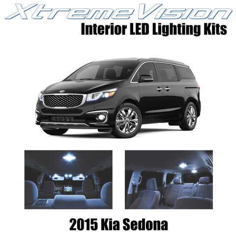 XtremeVision Interior LED for Kia Sedona 2015+ (9 Pieces) Cool White Interior LE