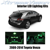 XtremeVision Interior LED for Toyota Venza 2009-2014 (14 Pieces) Green Interior