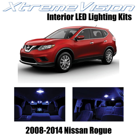 XtremeVision Interior LED for Nissan Rogue 2008-2014 (12 Pieces) Blue Interior L