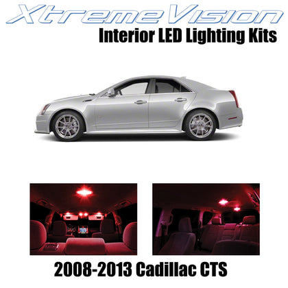XtremeVision Interior LED for Cadillac CTS 2008-2013 (16 Pieces) Red Interior LE