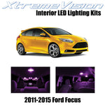 XtremeVision Interior LED for Ford Focus 2011-2015 (4 Pieces) Pink Interior LED
