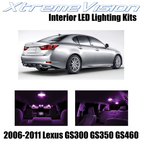 XtremeVision Interior LED for Lexus GS300 GS3500 GS460 2006-2011 (3 Pieces) Pink