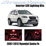 XtremeVision Interior LED for Hyundai Santa Fe 2007-2012 (8 Pieces) Red Interior