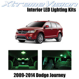 XtremeVision Interior LED for Dodge Journey 2009-2014 (7 Pieces) Green Interior
