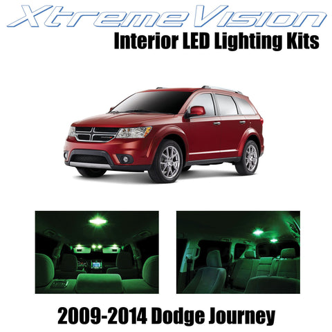 XtremeVision Interior LED for Dodge Journey 2009-2014 (7 Pieces) Green Interior
