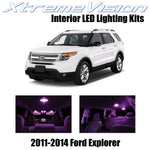 XtremeVision Interior LED for Ford Explorer 2011-2014 (6 Pieces) Pink Interior L