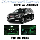 XtremeVision Interior LED for GMC Acadia 2015+ (12 Pieces) Green Interior LED Ki