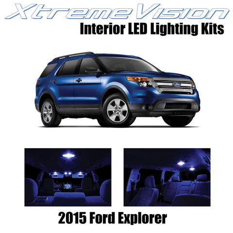 XtremeVision Interior LED for Ford Explorer 2015+ (11 Pieces) Blue Interior LED