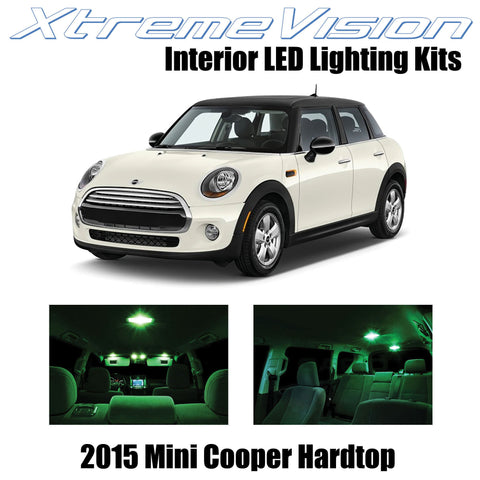 XtremeVision Interior LED for Mini Cooper 2015+ Hardtop 4 Doors (7 Pieces) Green