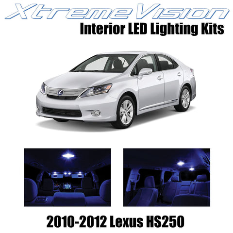 XtremeVision Interior LED for Lexus HS250 2010-2012 (5 Pieces) Blue Interior LED