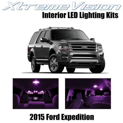 XtremeVision Interior LED for Ford Expedition 2015+ (11 Pieces) Pink Interior LE