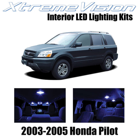 XtremeVision Interior LED for Honda Pilot 2003-2005 (10 Pieces) Blue Interior LE