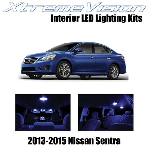 XtremeVision Interior LED for Nissan Sentra 2013-2015 (4 Pieces) Blue Interior L