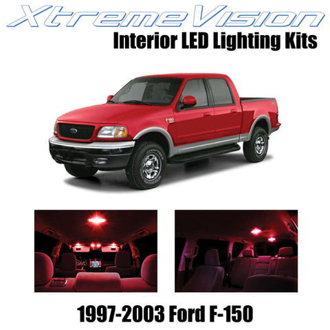 XtremeVision Interior LED for Ford F-150 1997-2003 (10 Pieces) Red Interior LED