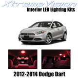 XtremeVision Interior LED for Dodge Dart 2012-2014 (6 Pieces) Red Interior LED K