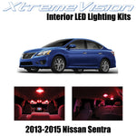 XtremeVision Interior LED for Nissan Sentra 2013-2015 (4 Pieces) Red Interior LE