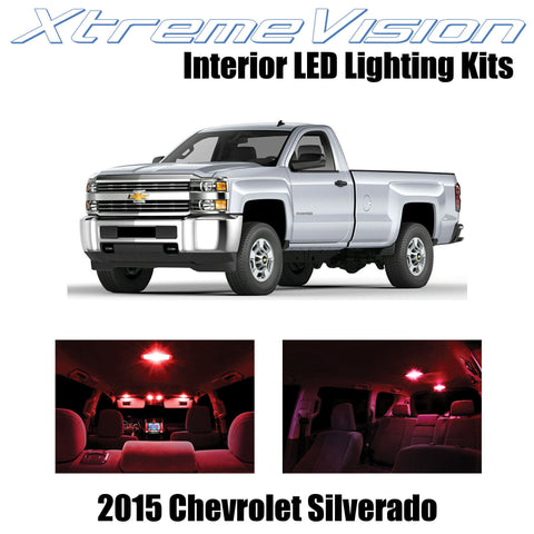 XtremeVision Interior LED for Chevy Silverado 2015+ (2 Pieces) Red Interior LED