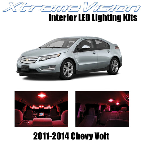 XtremeVision Interior LED for Chevy Volt 2011-2014 (7 Pieces) Red Interior LED K