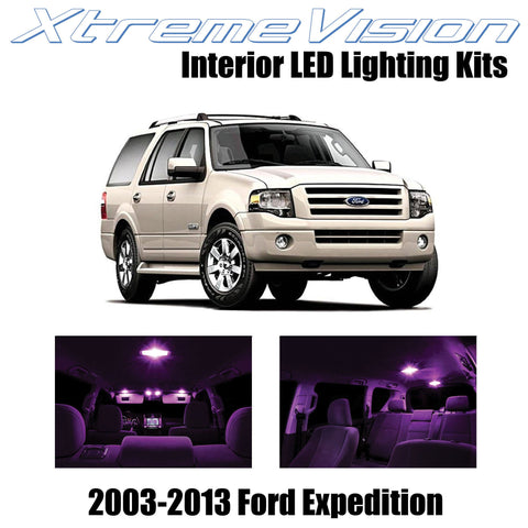 XtremeVision Interior LED for Ford Expedition 2003-2013 (14 Pieces) Pink Interio