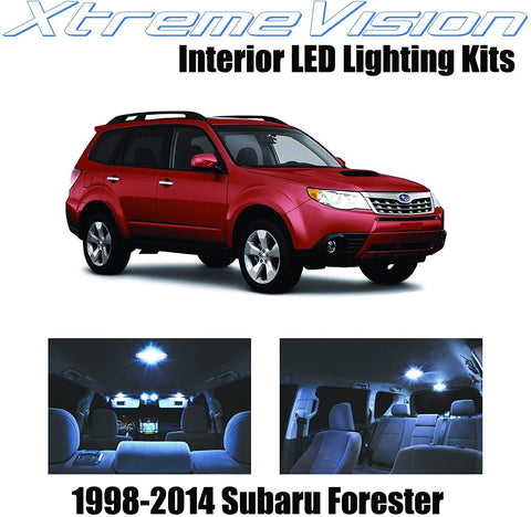 XtremeVision LED for Subaru Forester 1998-2014 (6 Pieces) Cool White Premium Interior LED Kit Package + Installation Tool
