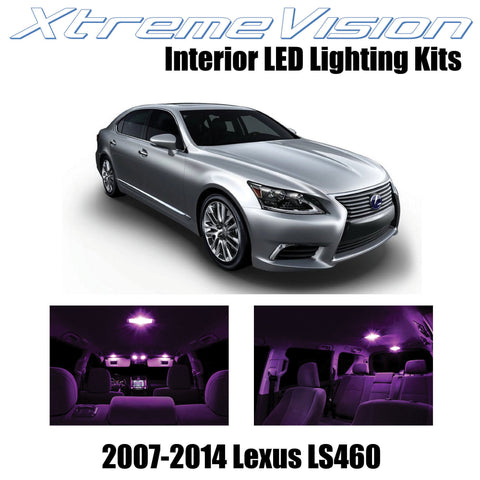 XtremeVision Interior LED for Lexus LS460 LS600h 2007-2014 (13 Pieces) Pink Inte