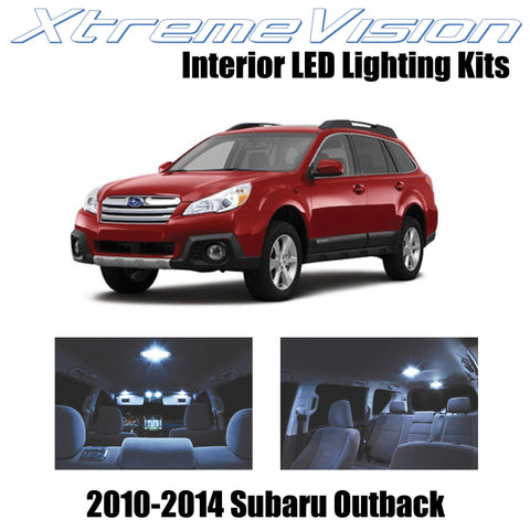XtremeVision Interior LED for Subaru Outback 2010-2014 (6 Pieces) Cool White Int