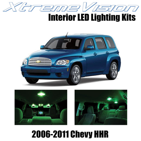 XtremeVision Interior LED for Chevy HHR 2006-2011 (11 Pieces) Green Interior LED