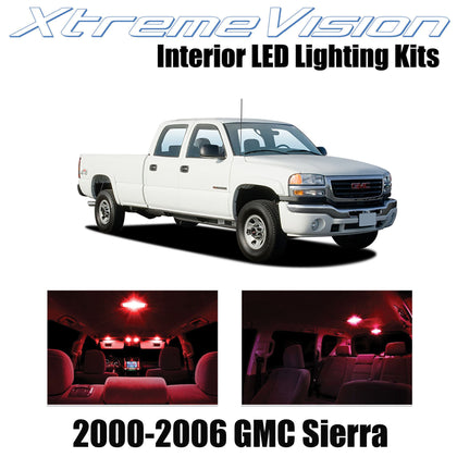 XtremeVision Interior LED for GMC Sierra2000-2006 (16 Pieces) Red Interior LED K