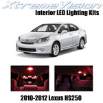 XtremeVision Interior LED for Lexus HS250 2010-2012 (5 Pieces) Red Interior LED