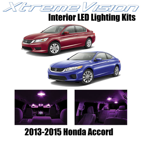 XtremeVision Interior LED for Honda Accord 2013-2015 (8 Pieces) Pink Interior LE