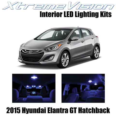 XtremeVision Interior LED for Hyundai Elantra GT Hatchback 2015+ (9 Pieces) Blue