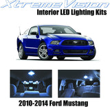 XtremeVision Interior LED for Ford Mustang 2010-2014 (5 Pieces) Cool White Interior LED Kit + Installation Tool
