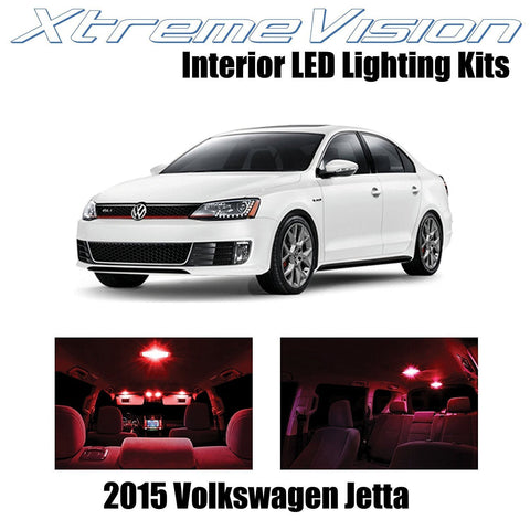 XtremeVision LED for Volkswagen Jetta 2015+ (9 Pieces) Red Premium Interior LED Kit Package + Installation Tool