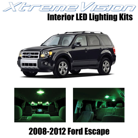 XtremeVision Interior LED for Ford Escape 2008-2012 (8 Pieces) Green Interior LE