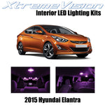 XtremeVision Interior LED for Hyundai Elantra Sedan 2015+ (8 Pieces) Pink Interi