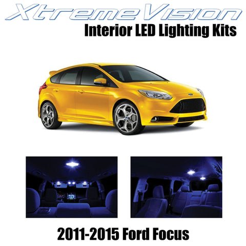 XtremeVision Interior LED for Ford Focus 2011-2015 (4 Pieces) Blue Interior LED